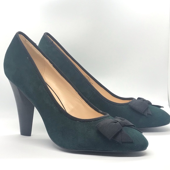 Green sueded heels - Picture 1 of 4